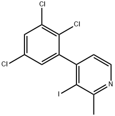 3-Iodo-2-methyl-4-(2,3,5-trichlorophenyl)pyridine Structure