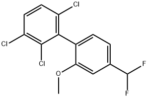 4'-(Difluoromethyl)-2'-methoxy-2,3,6-trichlorobiphenyl Structure