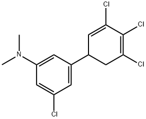 [3-Chloro-5-(3,4,5-trichlorocyclohexa-2,4-dienyl)-phenyl]-dimethyl-amine 구조식 이미지