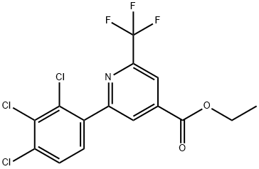 Ethyl 2-(2,3,4-trichlorophenyl)-6-(trifluoromethyl)isonicotinate Structure