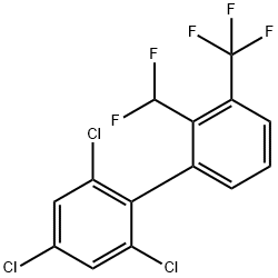 2'-(Difluoromethyl)-2,4,6-trichloro-3'-(trifluoromethyl)biphenyl Structure