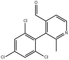 2-Methyl-3-(2,4,6-trichlorophenyl)isonicotinaldehyde Structure