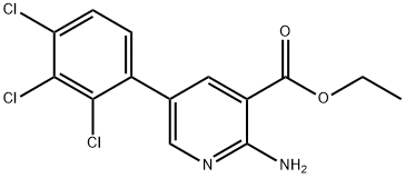 Ethyl 2-amino-5-(2,3,4-trichlorophenyl)nicotinate Structure