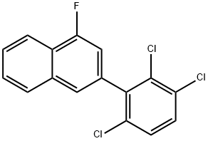 1-Fluoro-3-(2,3,6-trichlorophenyl)naphthalene Structure