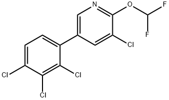 3-Chloro-2-(difluoromethoxy)-5-(2,3,4-trichlorophenyl)pyridine Structure