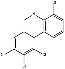 [2-Chloro-6-(2,3,4-trichlorocyclohexa-2,4-dienyl)-phenyl]-dimethyl-amine Structure