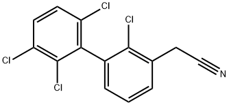 2,2',3',6'-Tetrachlorobiphenyl-3-acetonitrile Structure