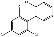 4-Chloro-2-methyl-3-(2,4,6-trichlorophenyl)pyridine Structure