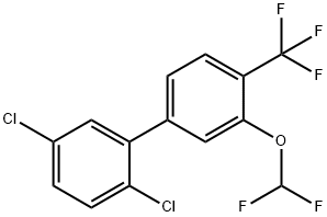 3'-Difluoromethoxy-2,5-dichloro-4'-trifluoromethyl-biphenyl Structure