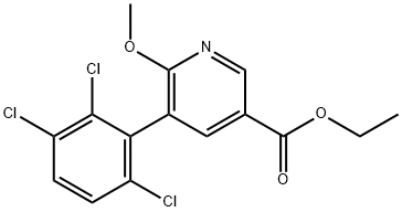 Ethyl 6-methoxy-5-(2,3,6-trichlorophenyl)nicotinate Structure