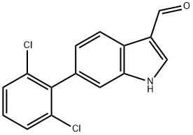 6-(2,6-Dichlorophenyl)indole-3-carboxaldehyde Structure