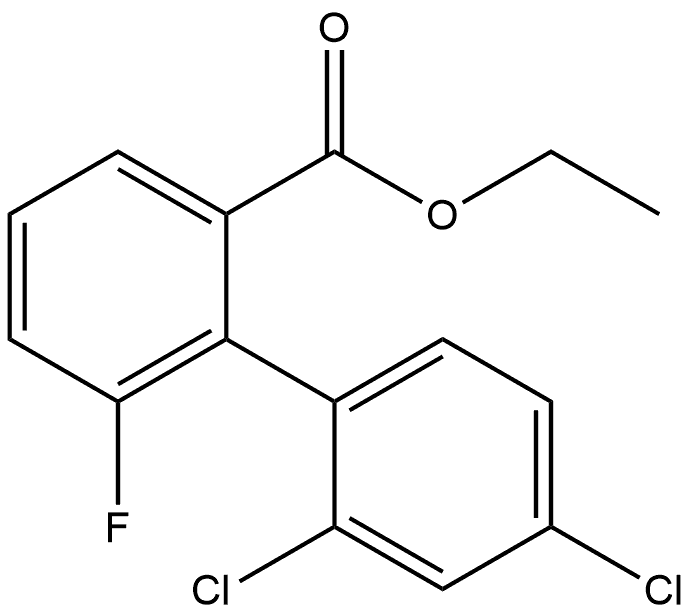 Ethyl 2',4'-dichloro-6-fluoro[1,1'-biphenyl]-2-carboxylate Structure