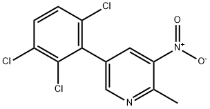 2-Methyl-3-nitro-5-(2,3,6-trichlorophenyl)pyridine Structure