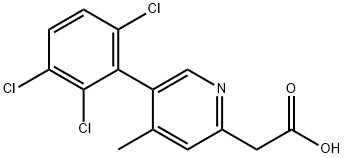 4-Methyl-5-(2,3,6-trichlorophenyl)pyridine-2-acetic acid Structure