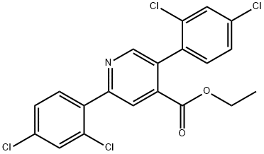 Ethyl 2,5-bis(2,4-dichlorophenyl)isonicotinate Structure