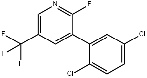 3-(2,5-Dichlorophenyl)-2-fluoro-5-(trifluoromethyl)pyridine Structure