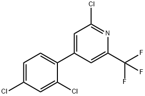 2-Chloro-4-(2,4-dichlorophenyl)-6-(trifluoromethyl)pyridine Structure