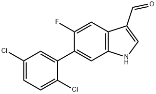 6-(2,5-Dichlorophenyl)-5-fluoroindole-3-carboxaldehyde Structure