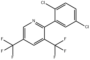 3,5-Bis(trifluoromethyl)-2-(2,5-dichlorophenyl)pyridine Structure