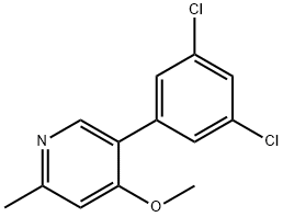 5-(3,5-Dichlorophenyl)-4-methoxy-2-methylpyridine Structure