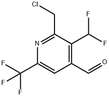 2-(Chloromethyl)-3-(difluoromethyl)-6-(trifluoromethyl)pyridine-4-carboxaldehyde Structure