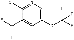 2-Chloro-3-(difluoromethyl)-5-(trifluoromethoxy)pyridine Structure