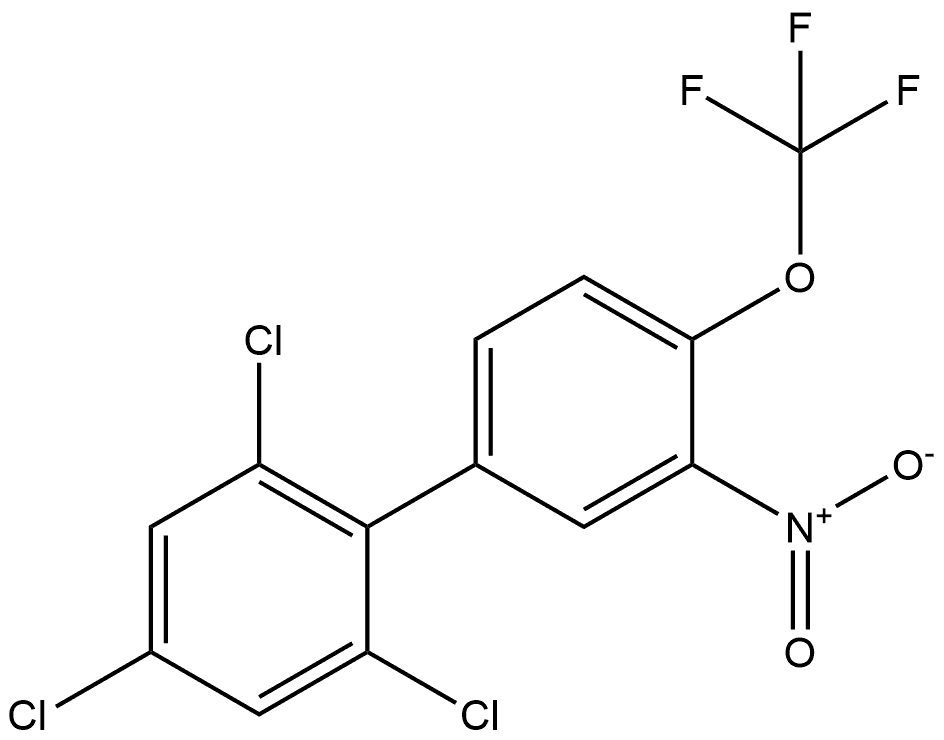 2,4,6-trichloro-3'-nitro-4'-(trifluoromethoxy)-1,1'-biphenyl Structure