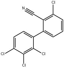 3,2',3',4'-Tetrachlorobiphenyl-2-carbonitrile Structure