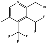 2-(Bromomethyl)-3-(difluoromethyl)-5-methyl-4-(trifluoromethyl)pyridine Structure