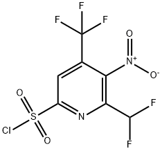 2-(Difluoromethyl)-3-nitro-4-(trifluoromethyl)pyridine-6-sulfonyl chloride Structure