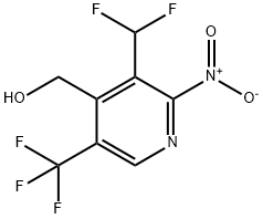 3-(Difluoromethyl)-2-nitro-5-(trifluoromethyl)pyridine-4-methanol Structure