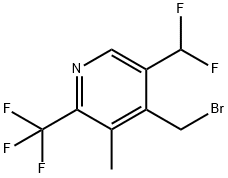 4-(Bromomethyl)-5-(difluoromethyl)-3-methyl-2-(trifluoromethyl)pyridine Structure