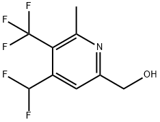 4-(Difluoromethyl)-2-methyl-3-(trifluoromethyl)pyridine-6-methanol Structure