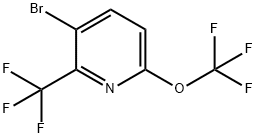 3-Bromo-6-(trifluoromethoxy)-2-(trifluoromethyl)pyridine Structure