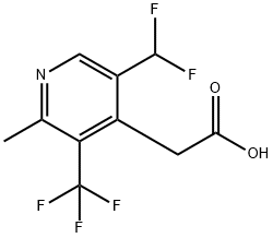 5-(Difluoromethyl)-2-methyl-3-(trifluoromethyl)pyridine-4-acetic acid Structure