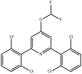 2,6-Bis(2,6-dichlorophenyl)-4-(difluoromethoxy)pyridine Structure