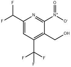 6-(Difluoromethyl)-2-nitro-4-(trifluoromethyl)pyridine-3-methanol Structure