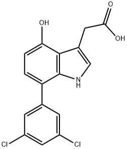 7-(3,5-Dichlorophenyl)-4-hydroxyindole-3-acetic acid Structure