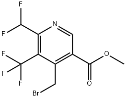 Methyl 4-(bromomethyl)-2-(difluoromethyl)-3-(trifluoromethyl)pyridine-5-carboxylate Structure