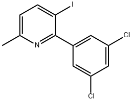 2-(3,5-Dichlorophenyl)-3-iodo-6-methylpyridine Structure