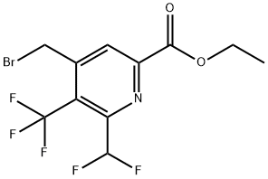 Ethyl 4-(bromomethyl)-2-(difluoromethyl)-3-(trifluoromethyl)pyridine-6-carboxylate Structure