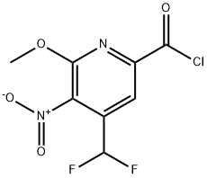 4-(Difluoromethyl)-2-methoxy-3-nitropyridine-6-carbonyl chloride Structure