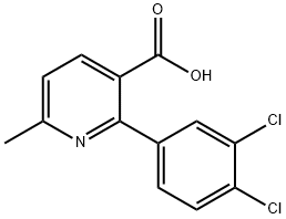 2-(3,4-Dichlorophenyl)-6-methylnicotinic acid Structure