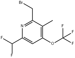 2-(Bromomethyl)-6-(difluoromethyl)-3-methyl-4-(trifluoromethoxy)pyridine Structure