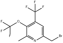 6-(Bromomethyl)-2-methyl-3-(trifluoromethoxy)-4-(trifluoromethyl)pyridine Structure