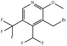 3-(Bromomethyl)-4-(difluoromethyl)-2-methoxy-5-(trifluoromethyl)pyridine Structure