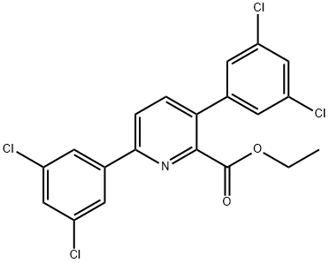 Ethyl 3,6-bis(3,5-dichlorophenyl)picolinate Structure