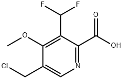 5-(Chloromethyl)-3-(difluoromethyl)-4-methoxypyridine-2-carboxylic acid Structure