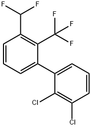 3'-Difluoromethyl-2,3-dichloro-2'-trifluoromethyl-biphenyl Structure