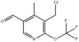 3-(Chloromethyl)-4-methyl-2-(trifluoromethoxy)pyridine-5-carboxaldehyde Structure
